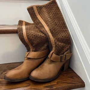 Stylish Brown Leather Women's Boots